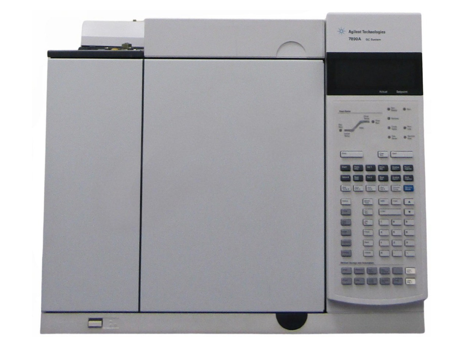 Agilent 7890A GC System (G3440A) High-performance gas chromatograph with EPC, dual inlets and detectors, and versatile applications in environmental, pharmaceutical, petrochemical, and food testing
