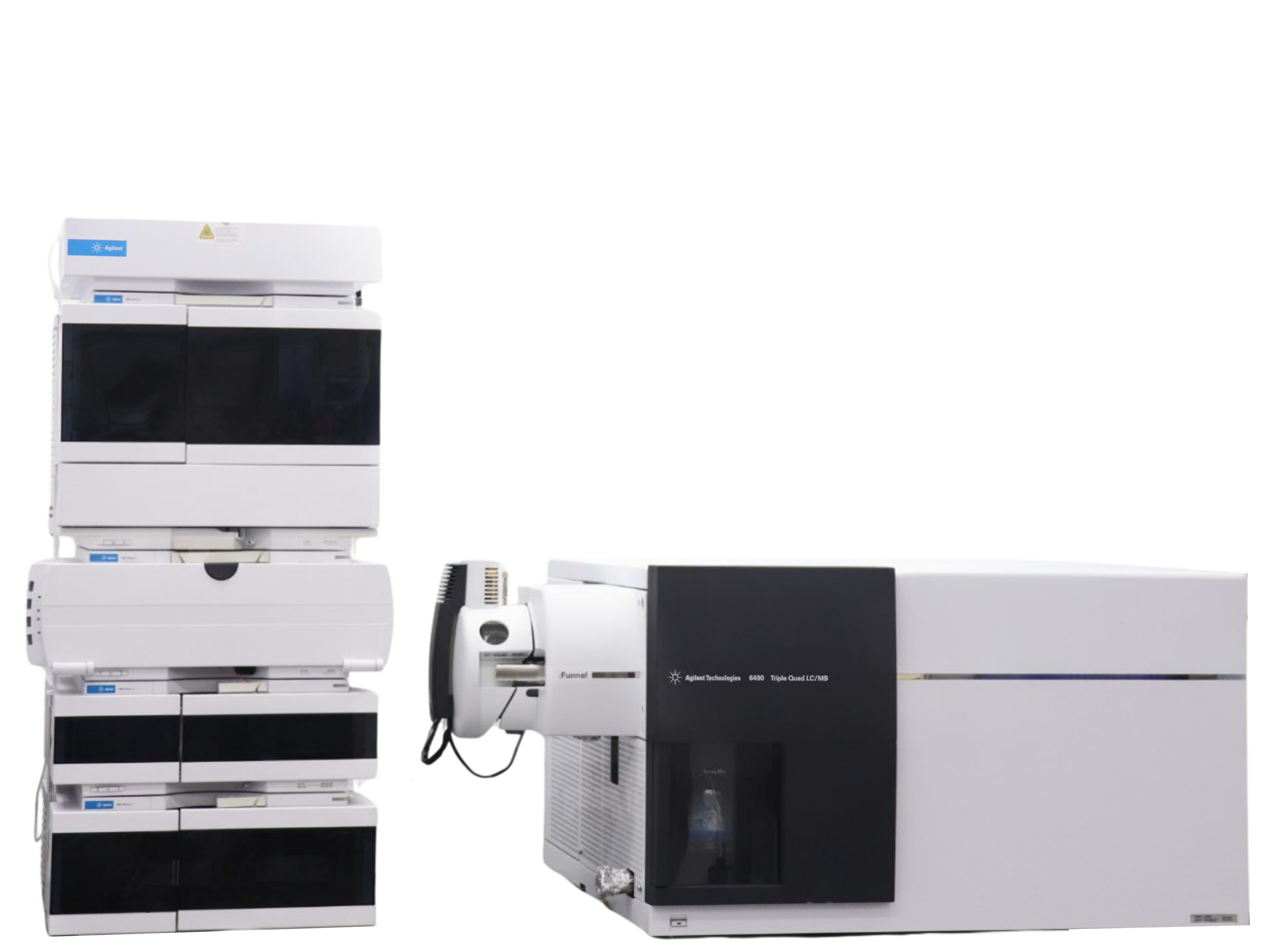 Agilent 6490 Triple Quadrupole LC-MS/MS with 1260 Infinity II DAD UHPLC  high-sensitivity quantitative LC-MS system for pharmaceutical, food safety, environmental, clinical, and metabolomics applications.