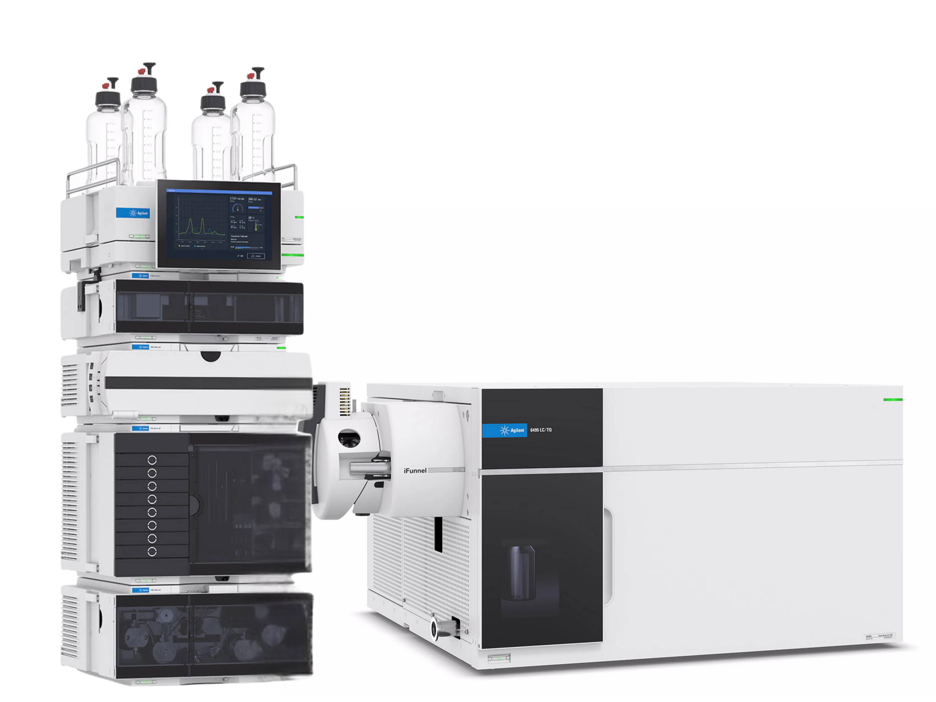 Agilent 6495D Triple Quadrupole LC/MS with 1290 Infinity III UHPLC ultra-sensitive, high-throughput LC-MS/MS system for pharmaceutical, food safety, environmental, clinical, and metabolomics quantitation.