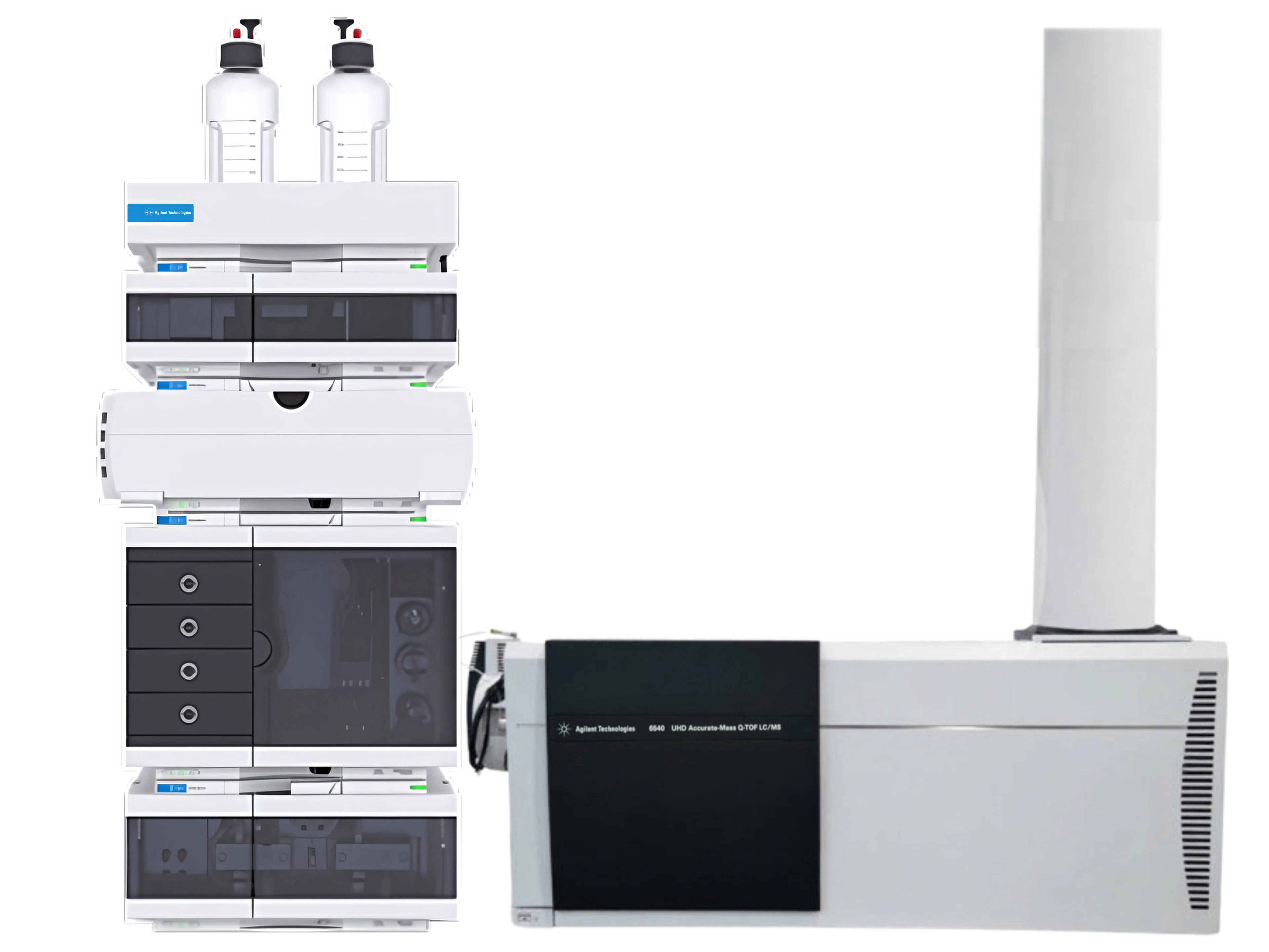 Agilent 6540 Q-TOF LC/MS with 1260 Infinity II LC  high-resolution accurate-mass LC-MS system for proteomics, pharmaceutical research, metabolomics, and food and environmental testing