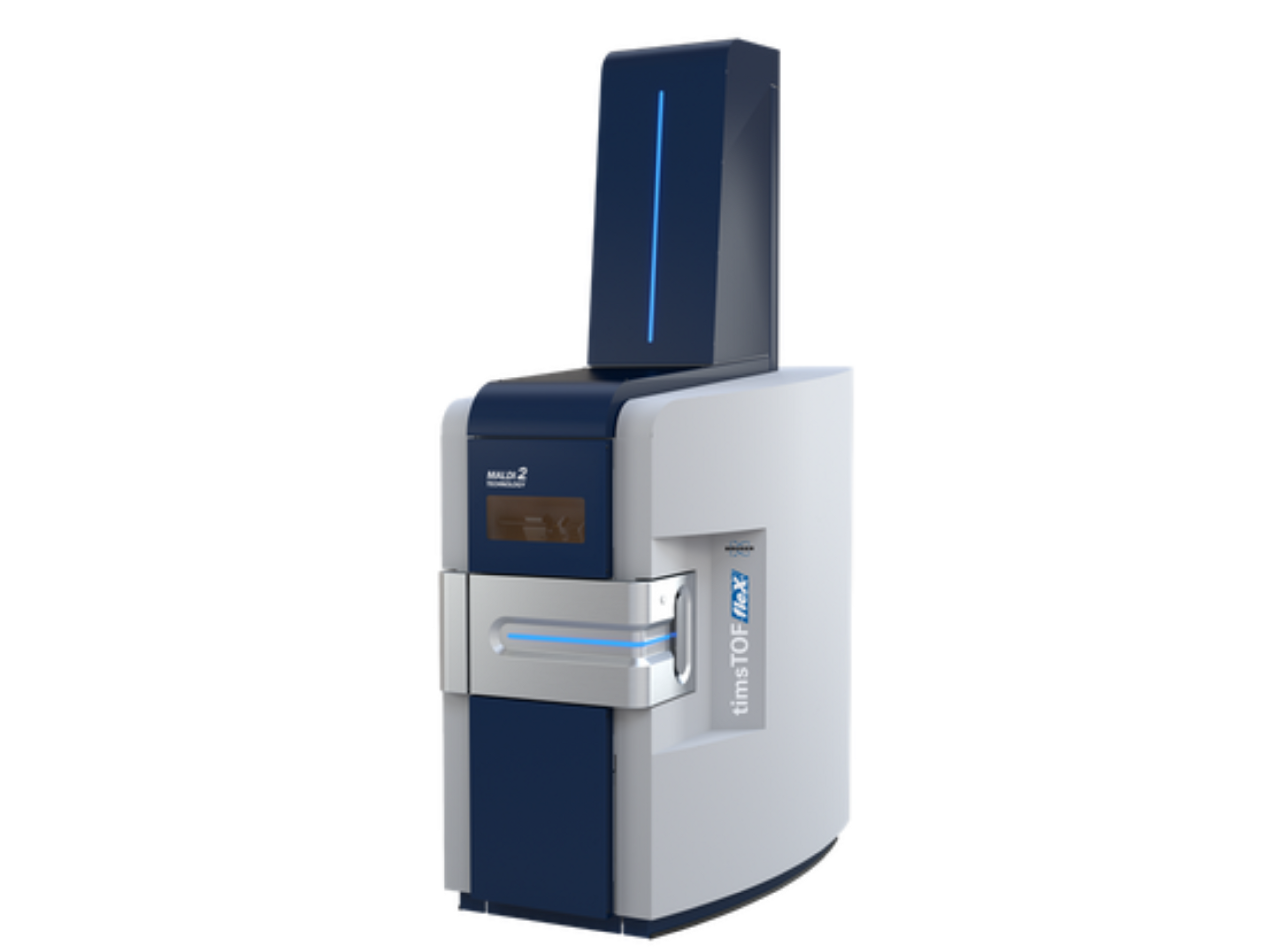 Bruker timsTOF fleX MALDI-2 advanced dual-source TIMS-QTOF mass spectrometer with MALDI-2 imaging and LC-MS/MS proteomics capability for spatial omics, biomarker discovery, and pharmaceutical research.