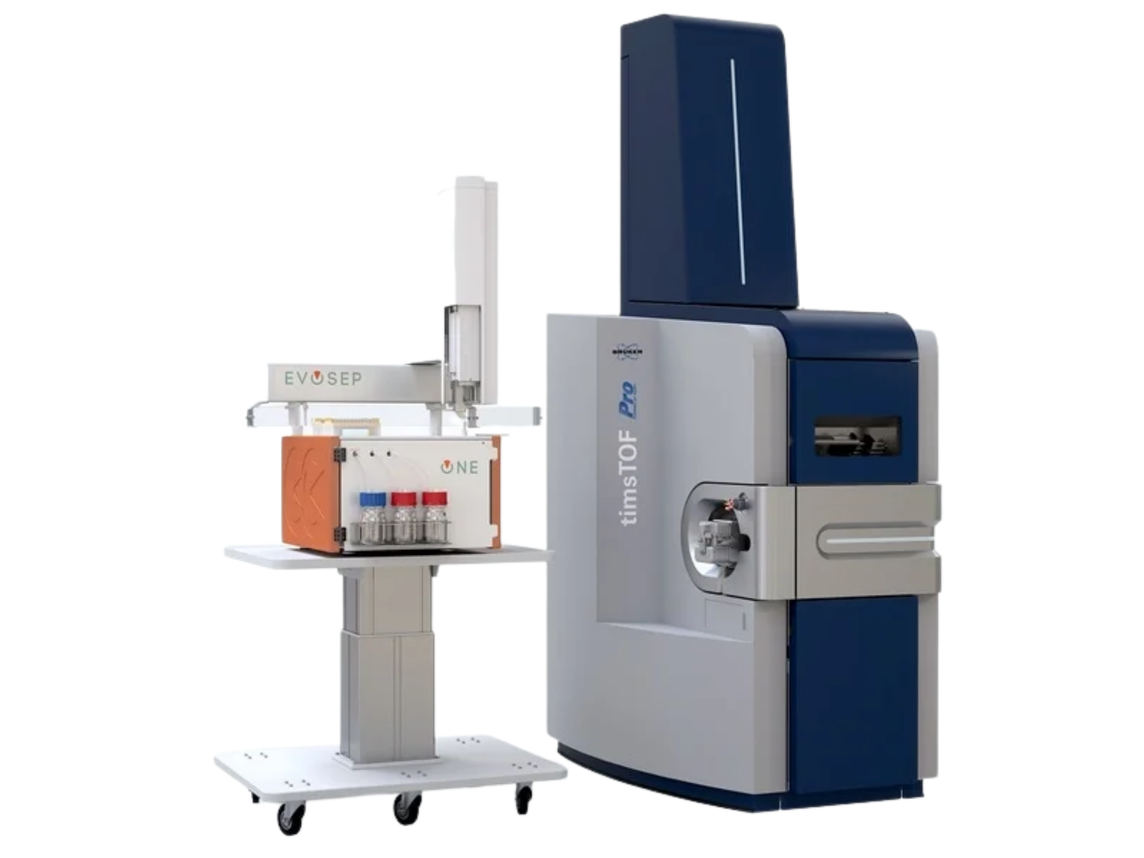 Bruker timsTOF Pro with Evosep One LC  High-throughput 4D proteomics LC-MS/MS system with TIMS-PASEF technology for deep proteome analysis, biomarker discovery, and clinical research applications.