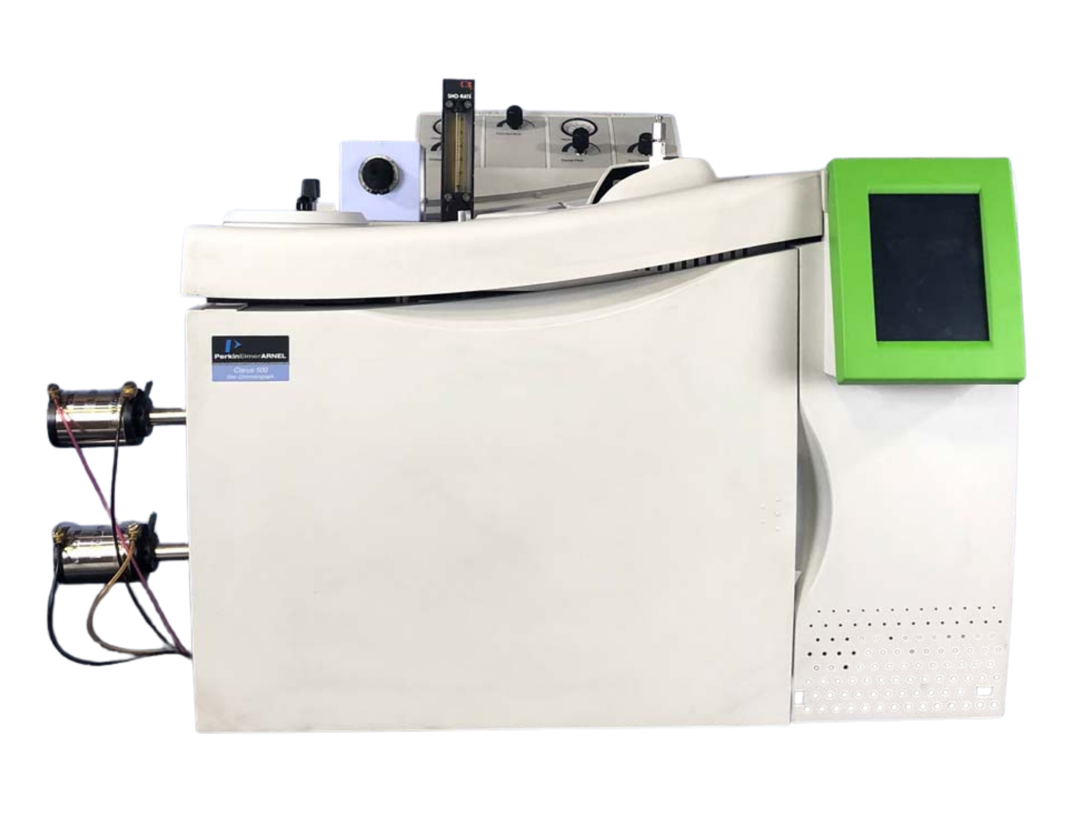 PerkinElmer Clarus 500 Gas Chromatography System High-performance GC with multiple injector and detector options, electronic pneumatic control, autosampler compatibility, and rugged design for environmental, food, pharmaceutical, petrochemical, forensic, and industrial QC applications.