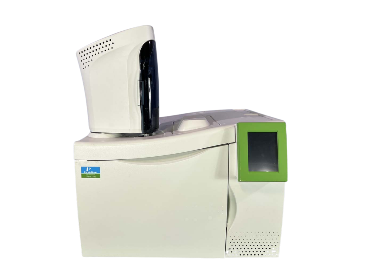 PerkinElmer Clarus 580 Gas Chromatography System High-performance mid-range GC with multiple injector and detector options, electronic flow control, autosampler compatibility, and robust design for environmental, food, pharma, petrochemical, forensic, and industrial quality control applications.