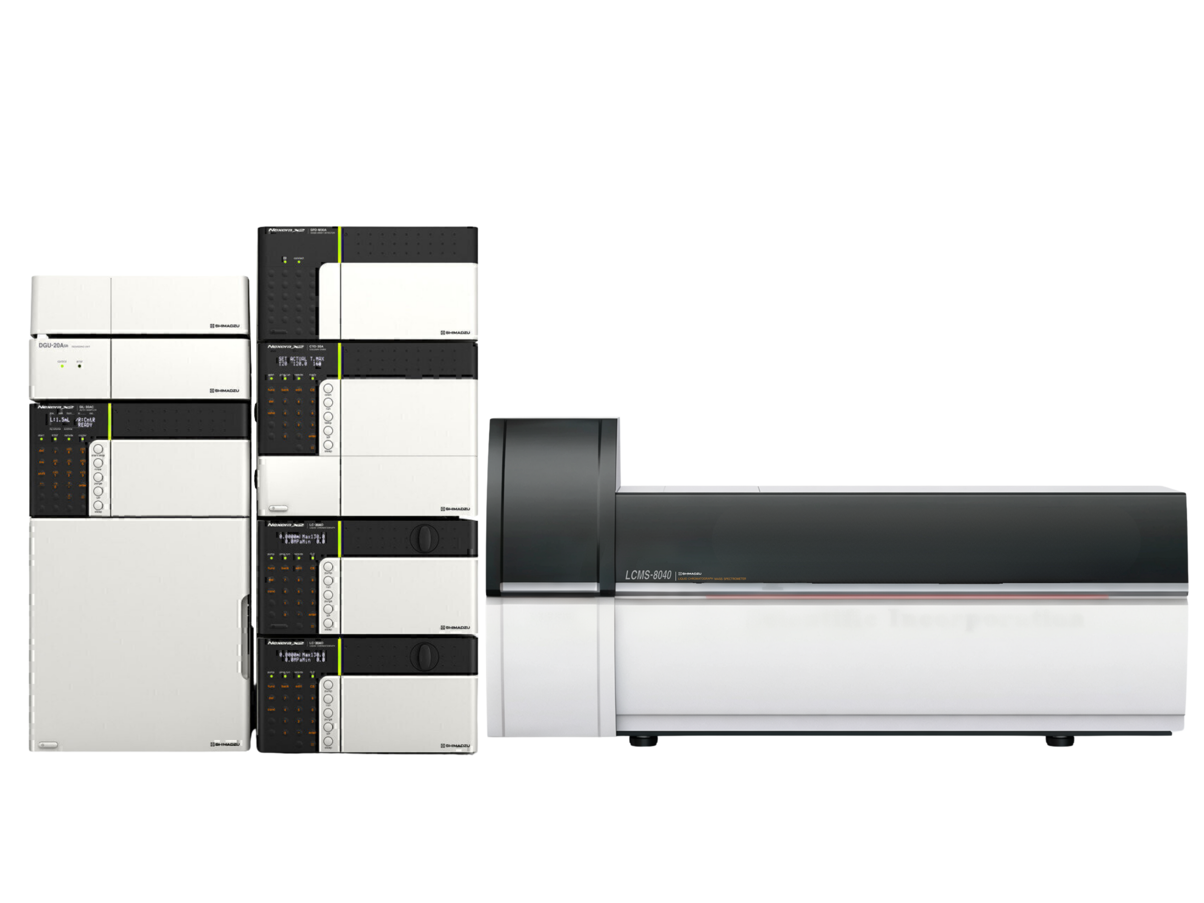 Shimadzu LCMS-8040 Triple Quadrupole LC/MS with Nexera X2 UHPLC high-speed, high-sensitivity integrated UHPLC-MS/MS system for pharmaceutical, food safety, environmental, forensic, and clinical research applications.