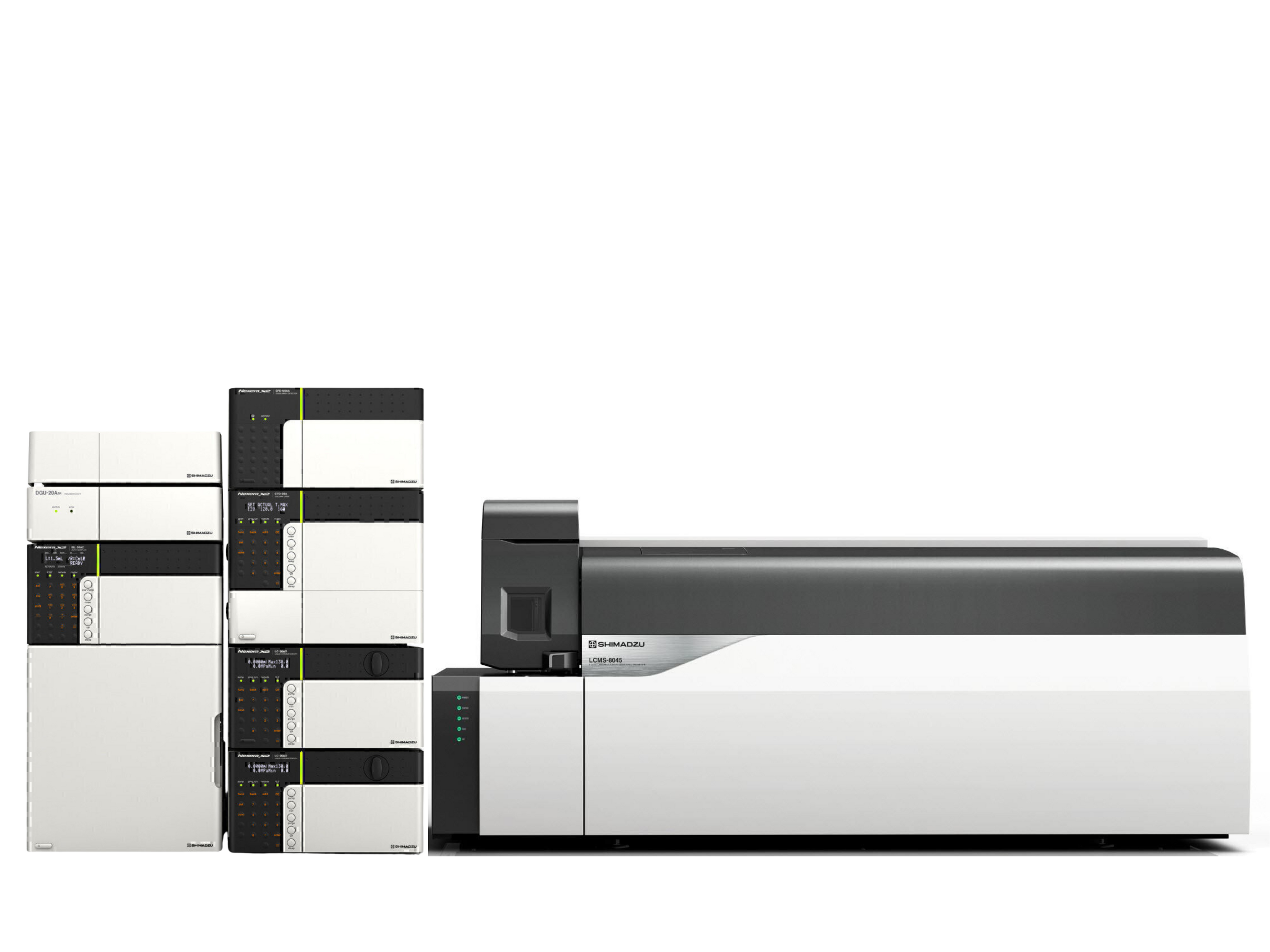 Shimadzu LCMS-8045 Triple Quadrupole LC/MS with Nexera X2 UHPLC  high-performance, integrated UHPLC-MS/MS system for pharmaceutical, food safety, environmental, forensic, and clinical applications.