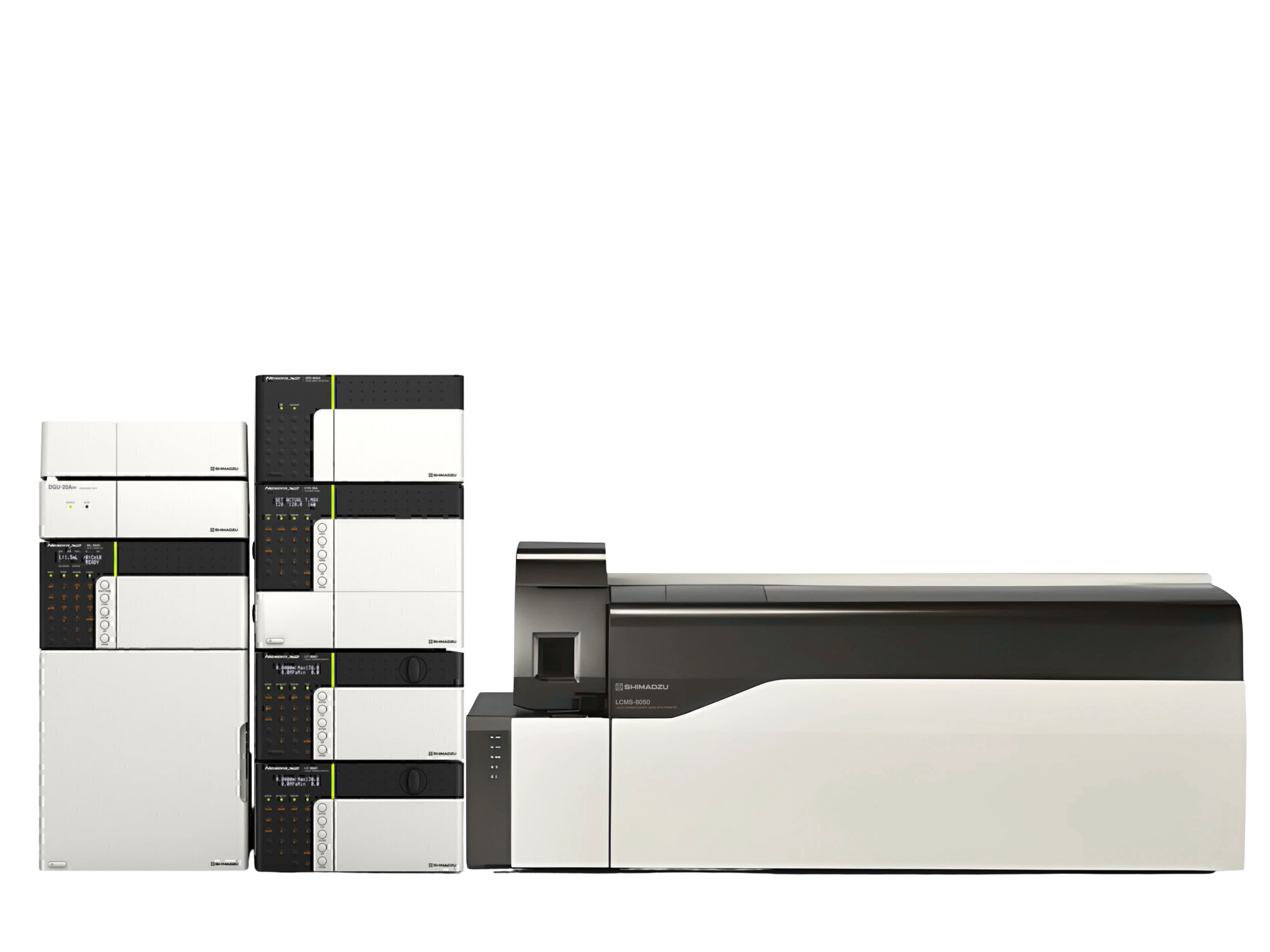 Shimadzu LCMS-8050 Triple Quadrupole LC/MS with Nexera X2 UHPLC  ultra-fast, high-sensitivity integrated UHPLC-MS/MS system for pharmaceutical, food safety, environmental, forensic, and clinical applications.