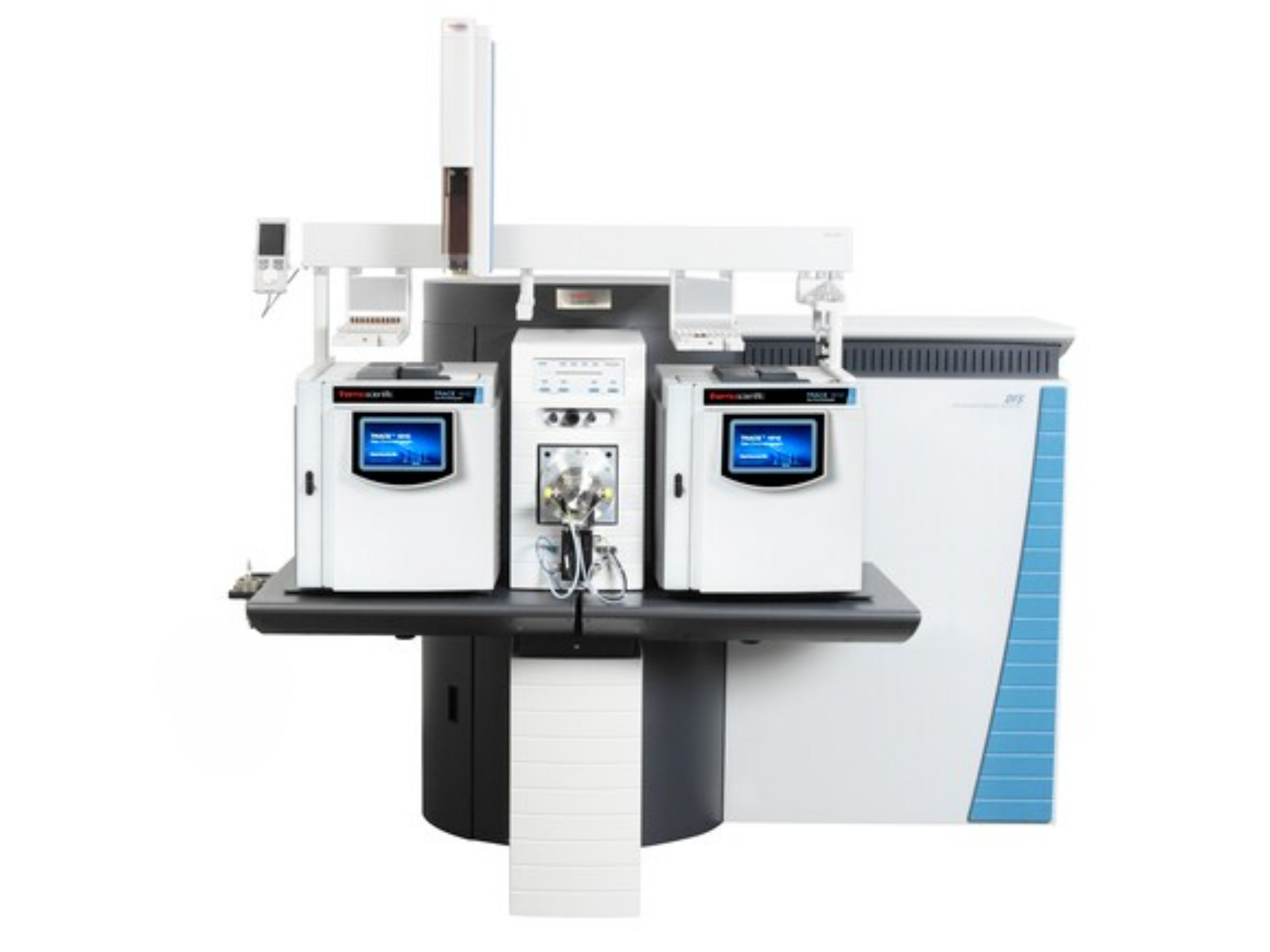 Thermo Scientific DFS™ High-Resolution Magnetic Sector GC/MS System, advanced gas chromatography-mass spectrometry platform with high-resolution magnetic sector analyzer for environmental analysis, food safety testing, pharmaceutical research, forensic toxicology, and complex industrial chemical applications.
