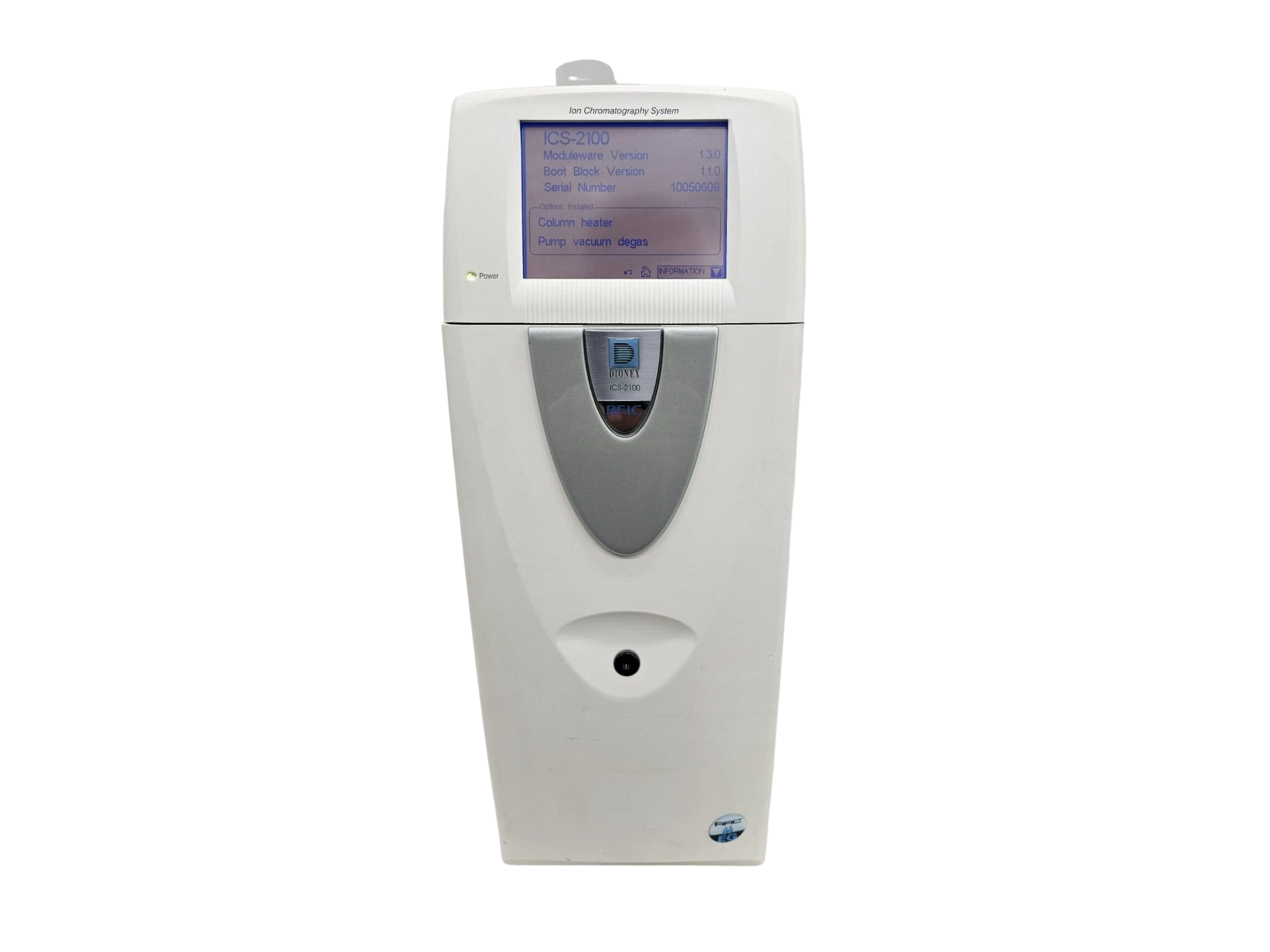 Thermo Scientific Dionex ICS-2100 Ion Chromatography System  Reagent-Free IC (RFIC-EG) system for reliable anion and cation analysis in environmental, food, pharmaceutical, and industrial labs