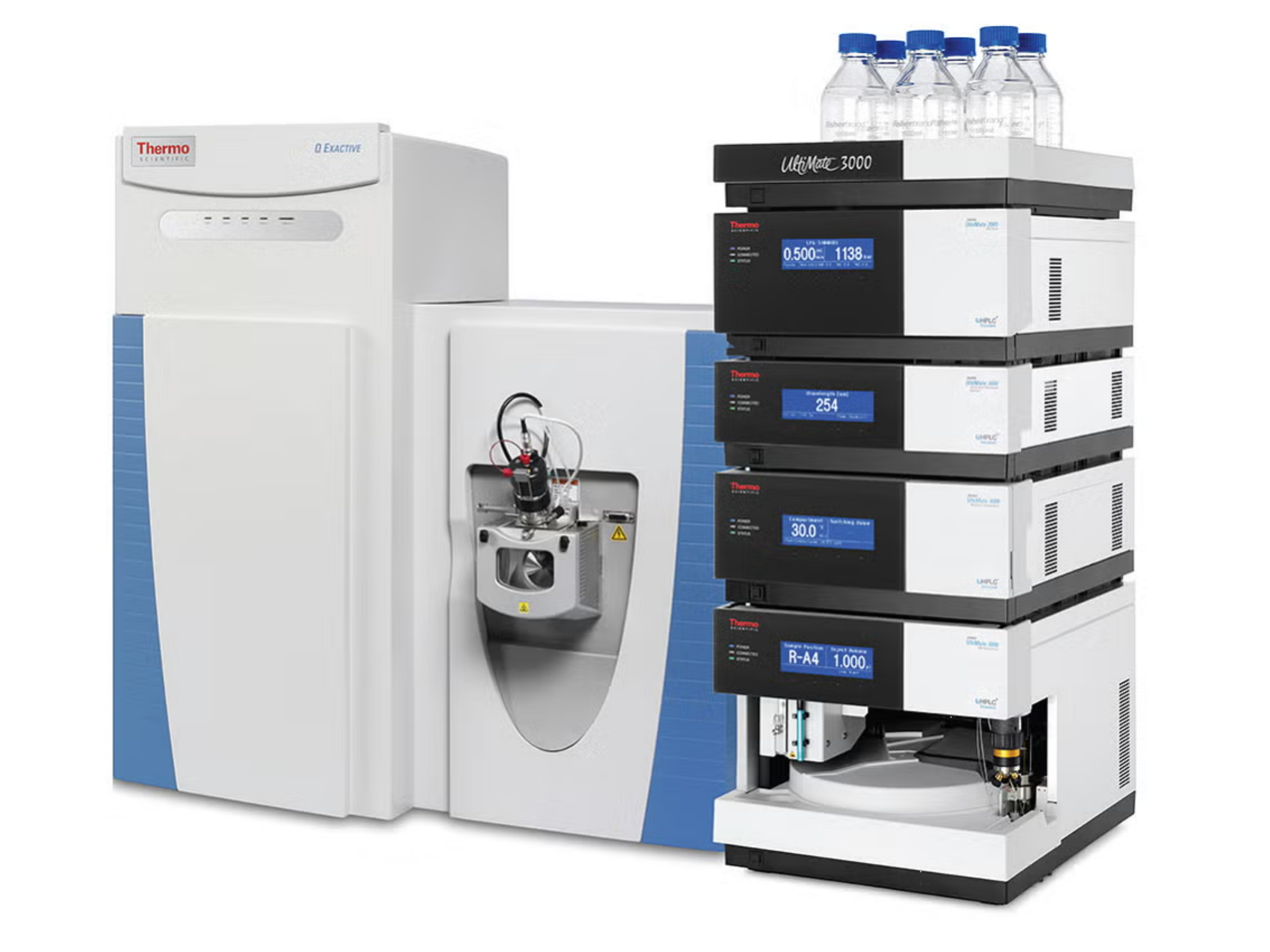 Thermo Scientific Q Exactive Orbitrap Mass Spectrometer with UltiMate 3000 UHPLC High-resolution LC-MS/MS system for proteomics and metabolomics applications