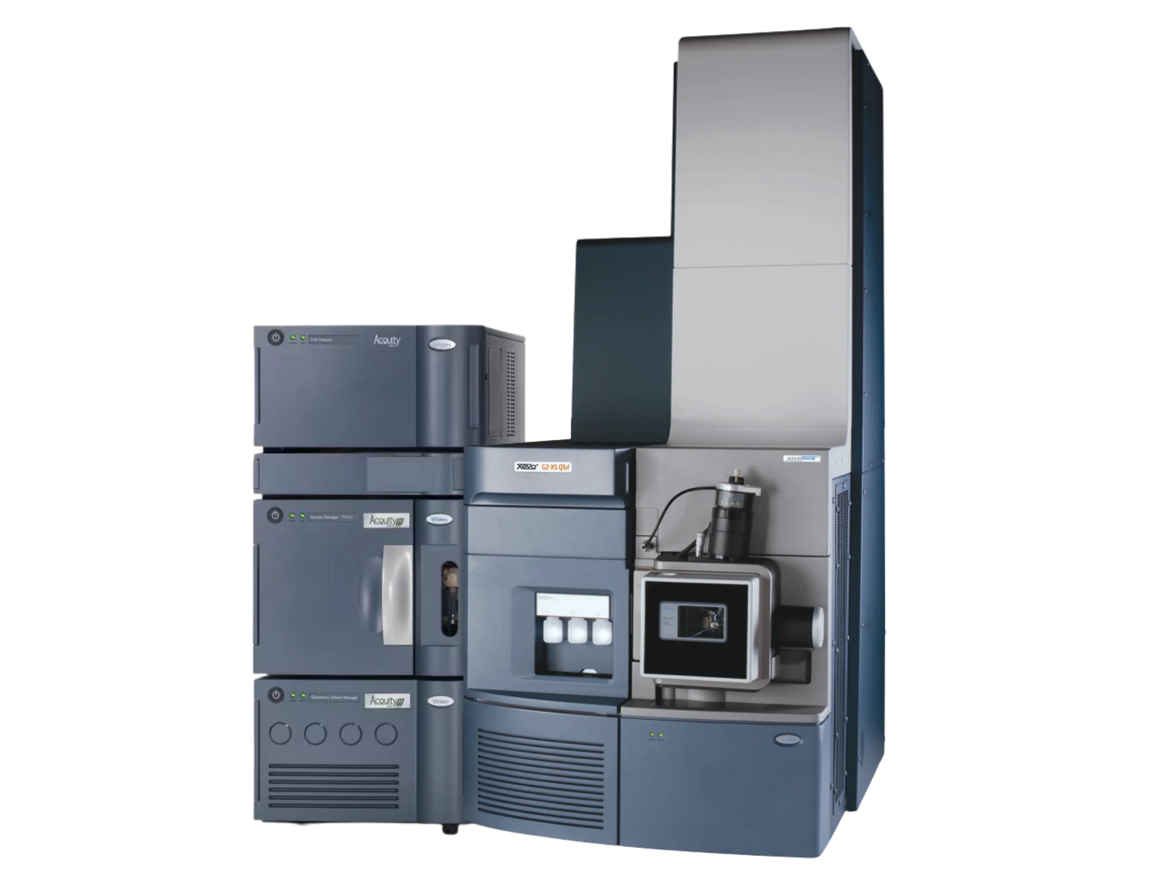 Waters Xevo G2-XS TOF LC-MS with ACQUITY H-Class UPLC high-resolution accurate mass time-of-flight LC/MS system for pharmaceutical, proteomics, metabolomics, food safety, and environmental applications